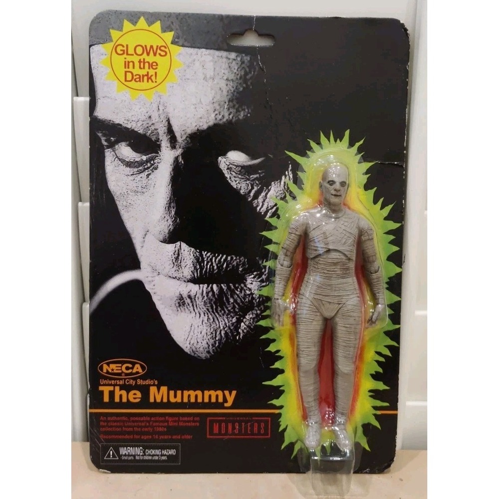 NECA Universal Monsters The Mummy Glows in the‎ Dark Figure - SEALED